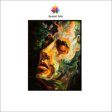 Echoes of Emotion - High-Quality Abstract Canvas Digital Painting by Ayansi Arts