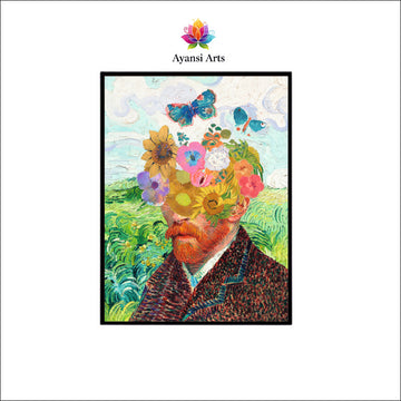 Van Gogh's Floral Dream - Surreal Impressionist Canvas Art by Ayansi Arts