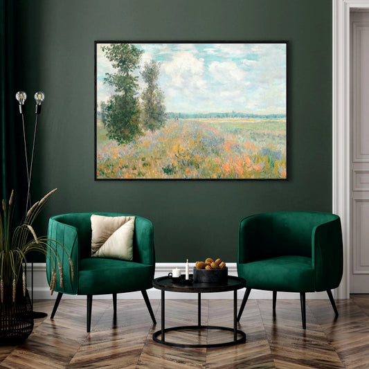 Impressionistic Summer Meadow Canvas Digital Painting