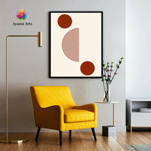 Bohemian Rhapsody - Abstract Earth Tones 3-Piece Canvas Set Canvas Digital Painting by Ayansi Art