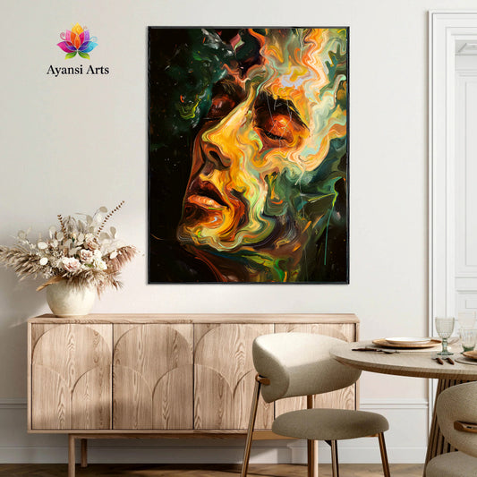 Echoes of Emotion - High-Quality Abstract Canvas Digital Painting by Ayansi Arts