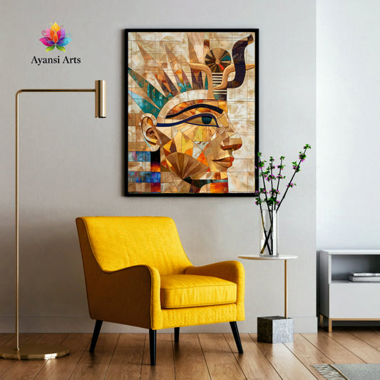 Pharaoh's Legacy - High-Quality Abstract Canvas Digital Painting by Ayansi Arts