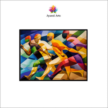 Momentum Abstract Canvas Digital Painting - Figurative Motion