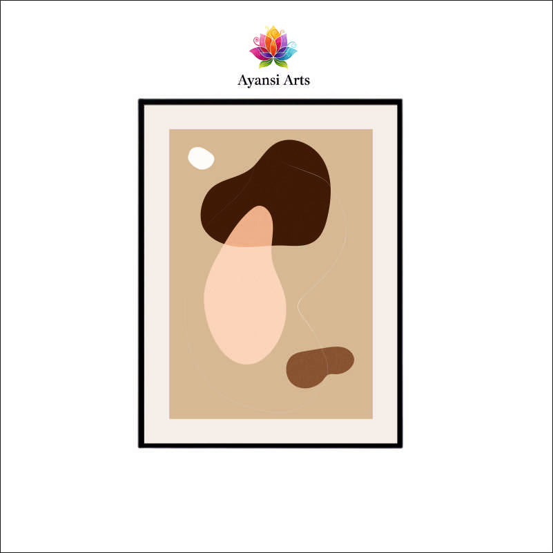Desert Sands Whisper  Organic Abstract Canvas Digital Painting by Ayansi Art