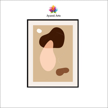 Desert Sands Whisper  Organic Abstract Canvas Digital Painting by Ayansi Art