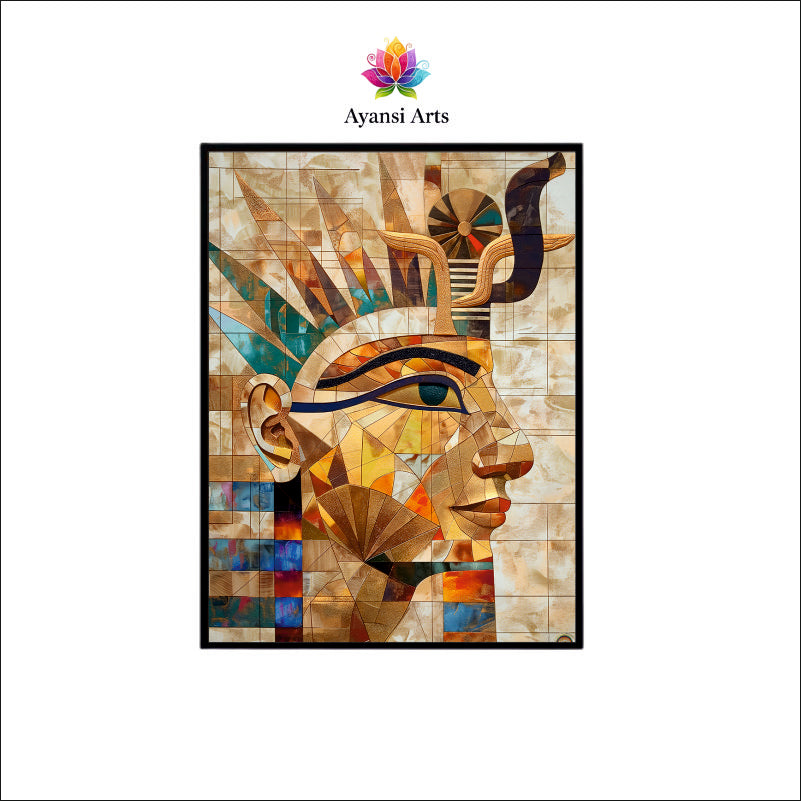 Pharaoh's Legacy - High-Quality Abstract Canvas Digital Painting by Ayansi Arts