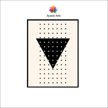 Inverted Polka Canvas Painting by Ayansi Arts