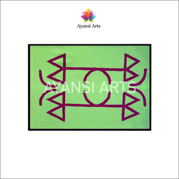 Minimalist Tribal Symbol Traditional Art Canvas Painting by Ayansi Arts