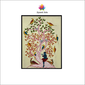 Melody of Nature Tribal Canvas Digital Painting Canvas Art by Ayansi Arts