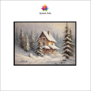 Winter Serenity: A Snow-Covered Cottage Retreat