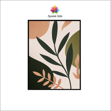 Forest & Earth Harmony Abstract Boho Canvas Digital Painting by Ayansi Art