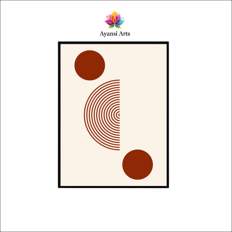 Bohemian Rhapsody - Abstract Earth Tones 3-Piece Canvas Set Canvas Digital Painting by Ayansi Art