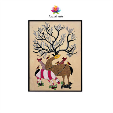 Tree of Life & Harmony"Tribal Canvas Digital Painting Canvas Art by Ayansi Arts
