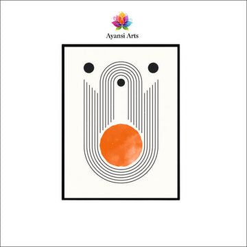 Modern Harmony - Abstract & Minimalist Canvas Digital Painting by Ayansi Art