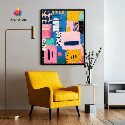 Urban Vibes – Contemporary Abstract Canvas by Ayansi Arts