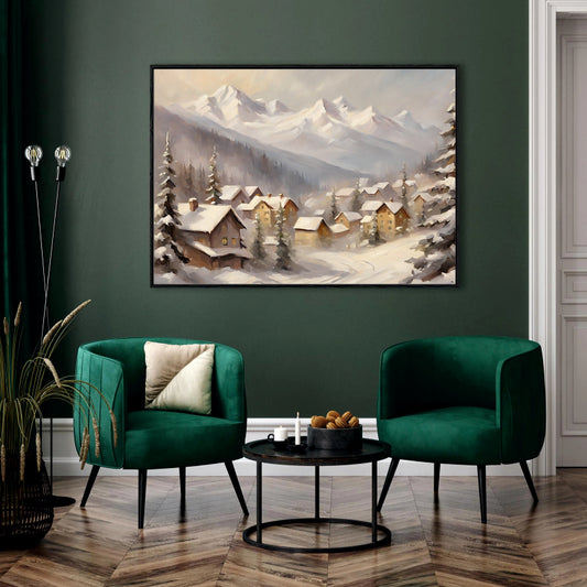 Alpine Village: A Snowy Mountain Escape