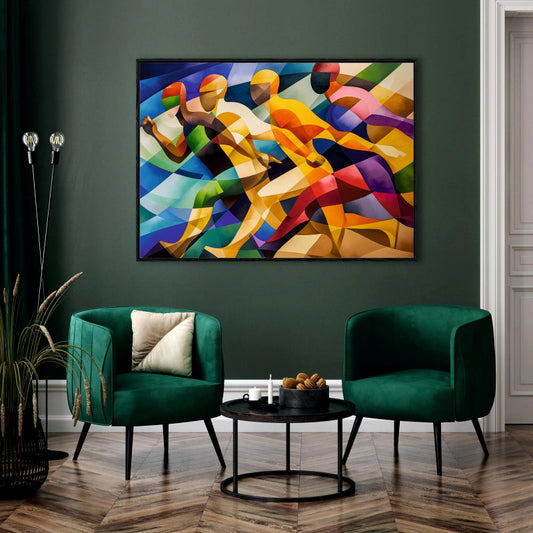 Momentum Abstract Canvas Digital Painting - Figurative Motion