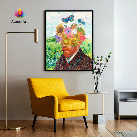 Van Gogh's Floral Dream - Surreal Impressionist Canvas Art by Ayansi Arts