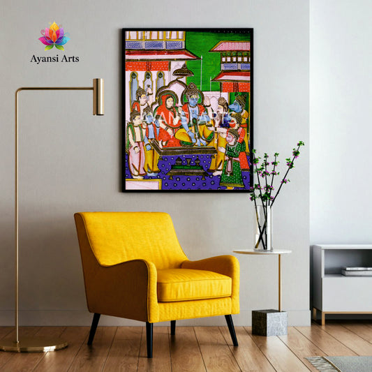 Ram Darbar Canvas Digital Painting Art by Ayansi Arts