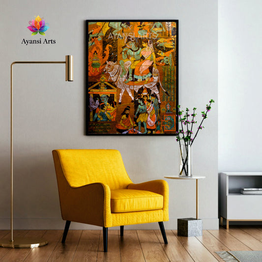Swastik Shiva life Cycle Painting by Ayansi Arts