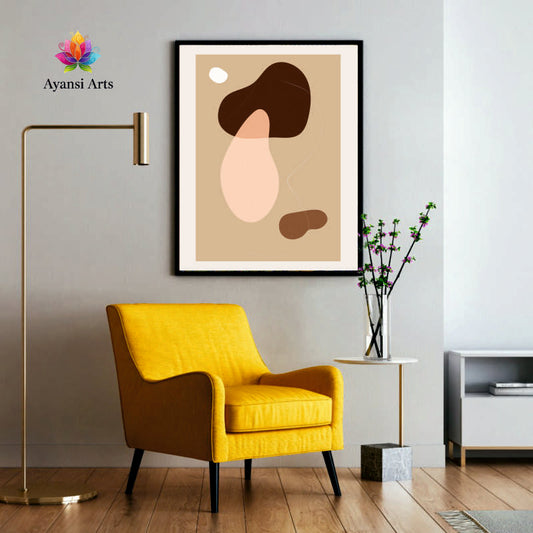 Earthy Rhythm Canvas Digital Painting by Ayansi Arts
