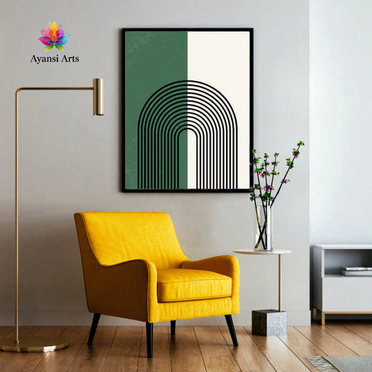 Boho Sunburst Radiance Canvas Painting by Ayansi Arts