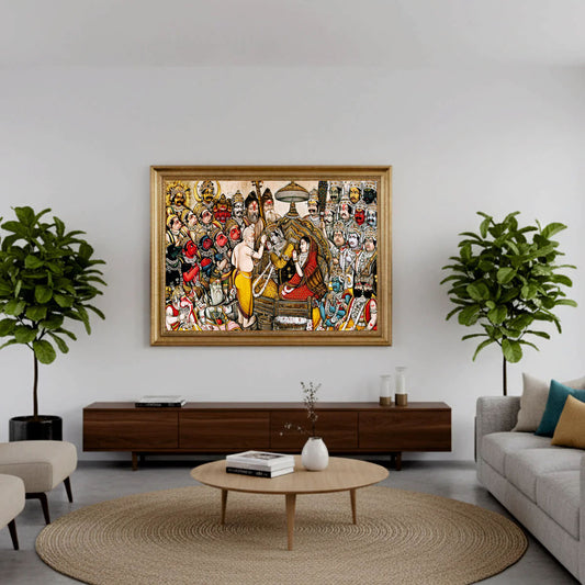 Majestic Ram Darbar Coronation Canvas Painting by Ayansi Arts