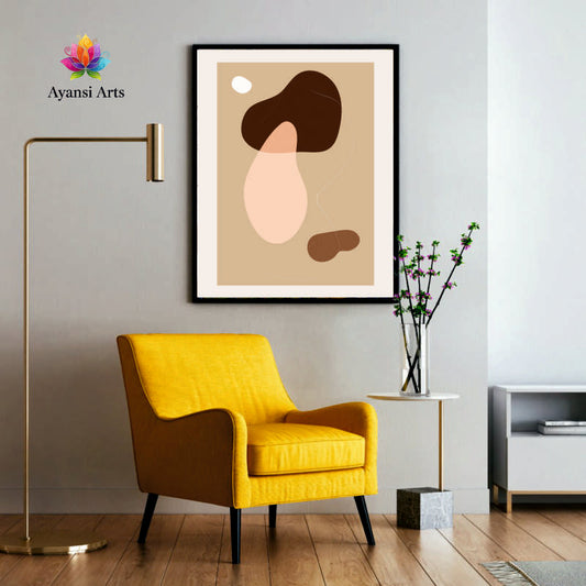 Desert Sands Whisper  Organic Abstract Canvas Digital Painting by Ayansi Art