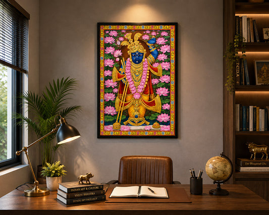 Shri Nath Ji Lotus Divine Vastu Painting | Premium Traditional Devotional Art – AYANSI Arts