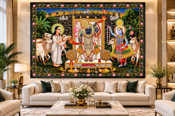 Shrinath Ji, Mahaprabhu Ji & Yamuna Ji Divine Painting