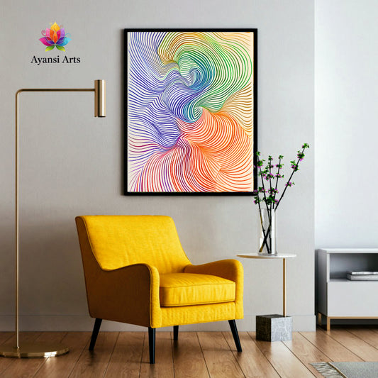 Waves of Harmony – Premium Abstract Canvas by Ayansi Arts